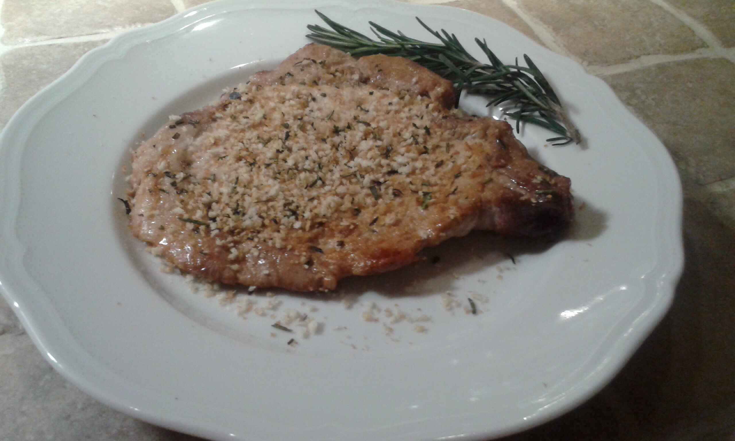Braciola di porchetto con panure e aromi
