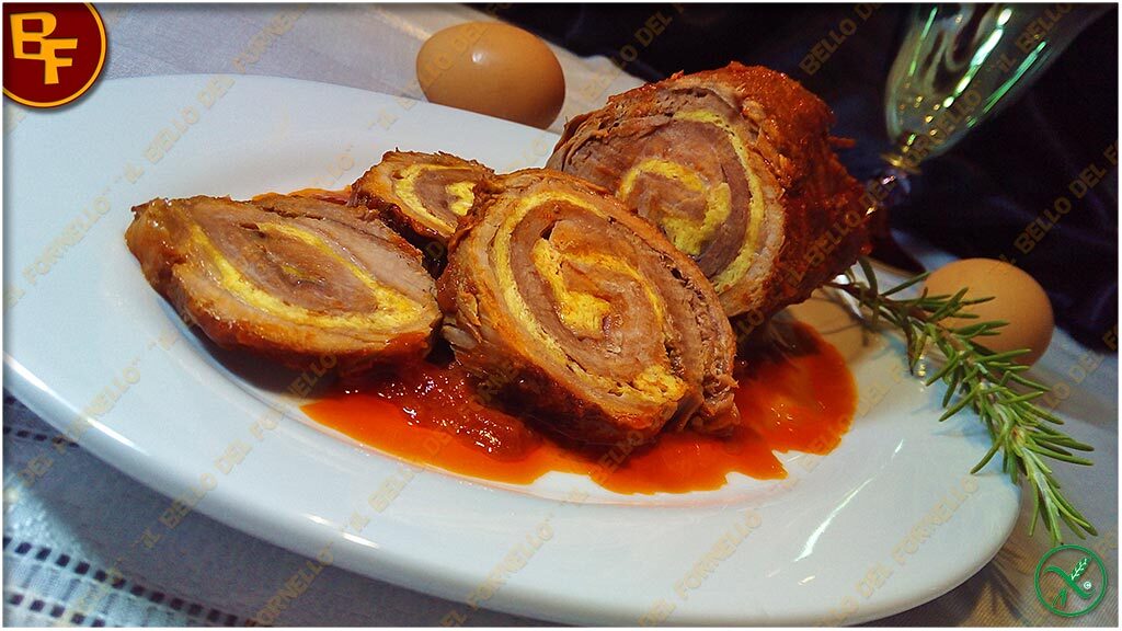 Braciolone di carne al sugo ripieno con frittata