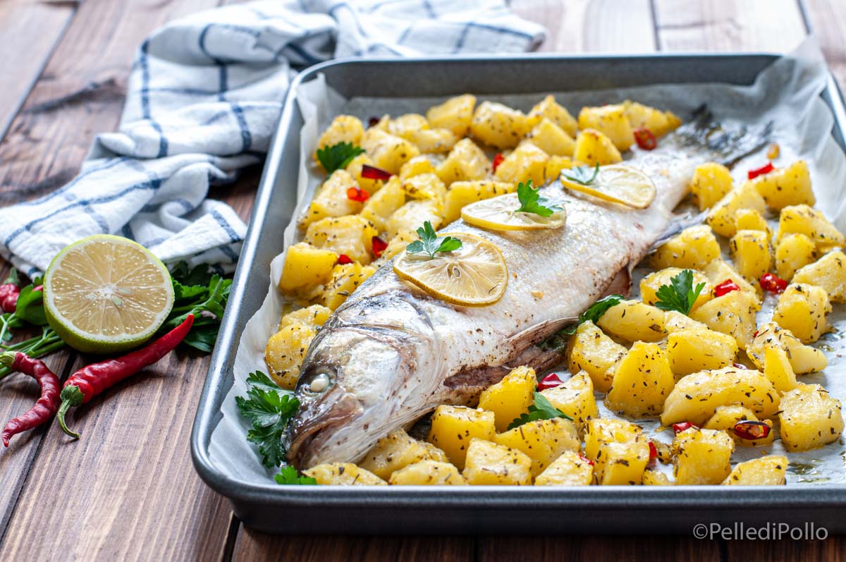 Branzino al forno con patate
