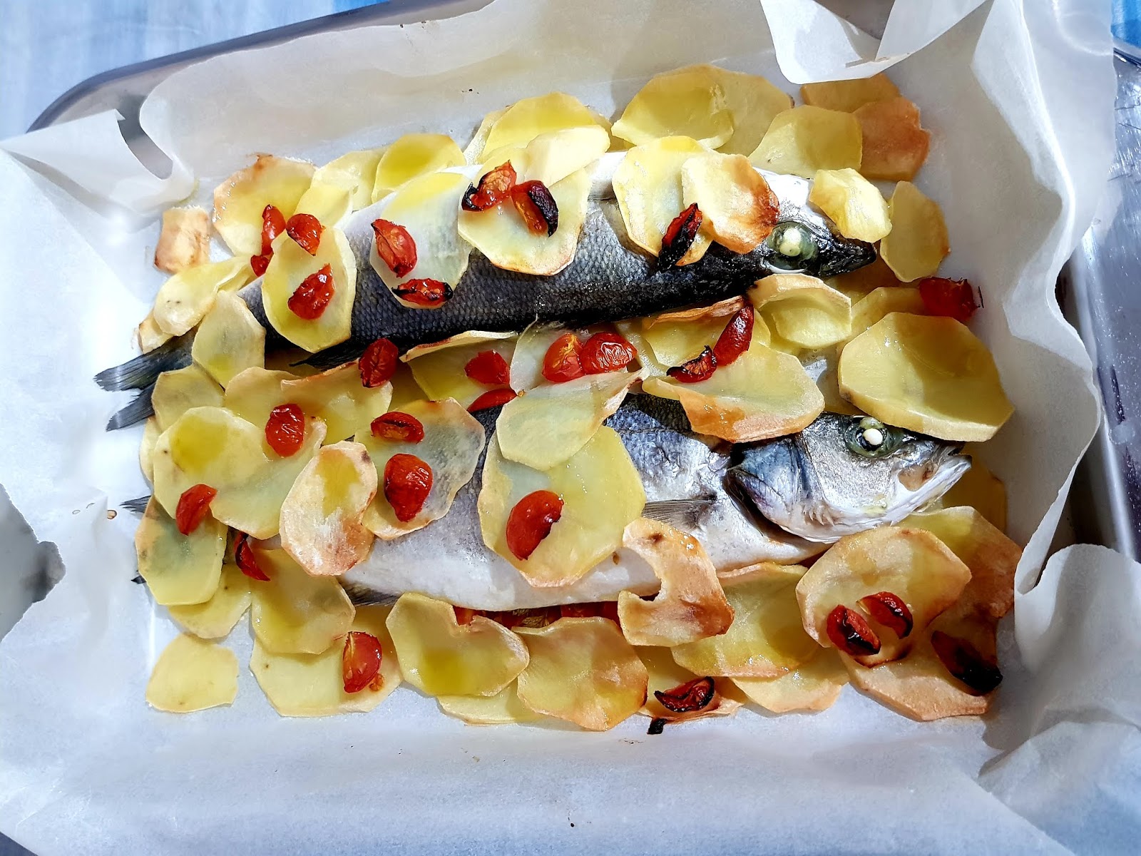 Branzino in crosta di patate