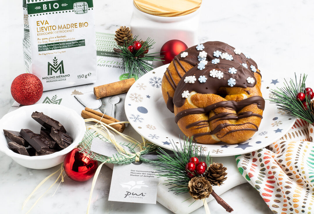 Bretzel dolci alla cannella e cioccolato