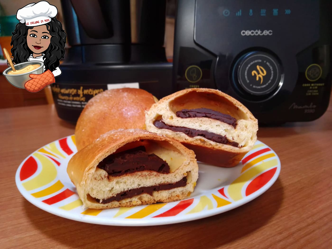 Brioche alla marmellata o cioccolato con mambo