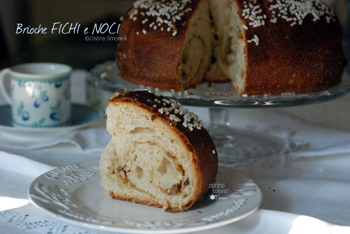 Brioche con marmellata di fichi e noci