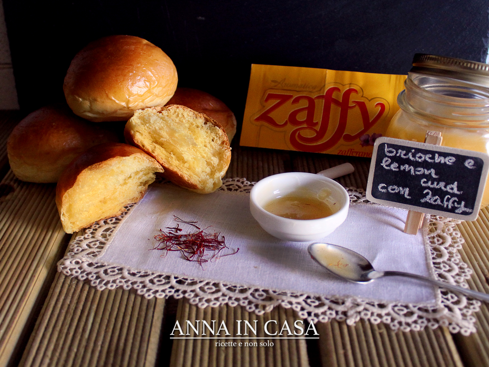 Brioche e lemon curd con zaffy