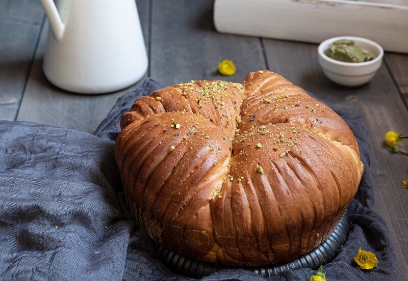 Brioche gomitolo al pistacchio