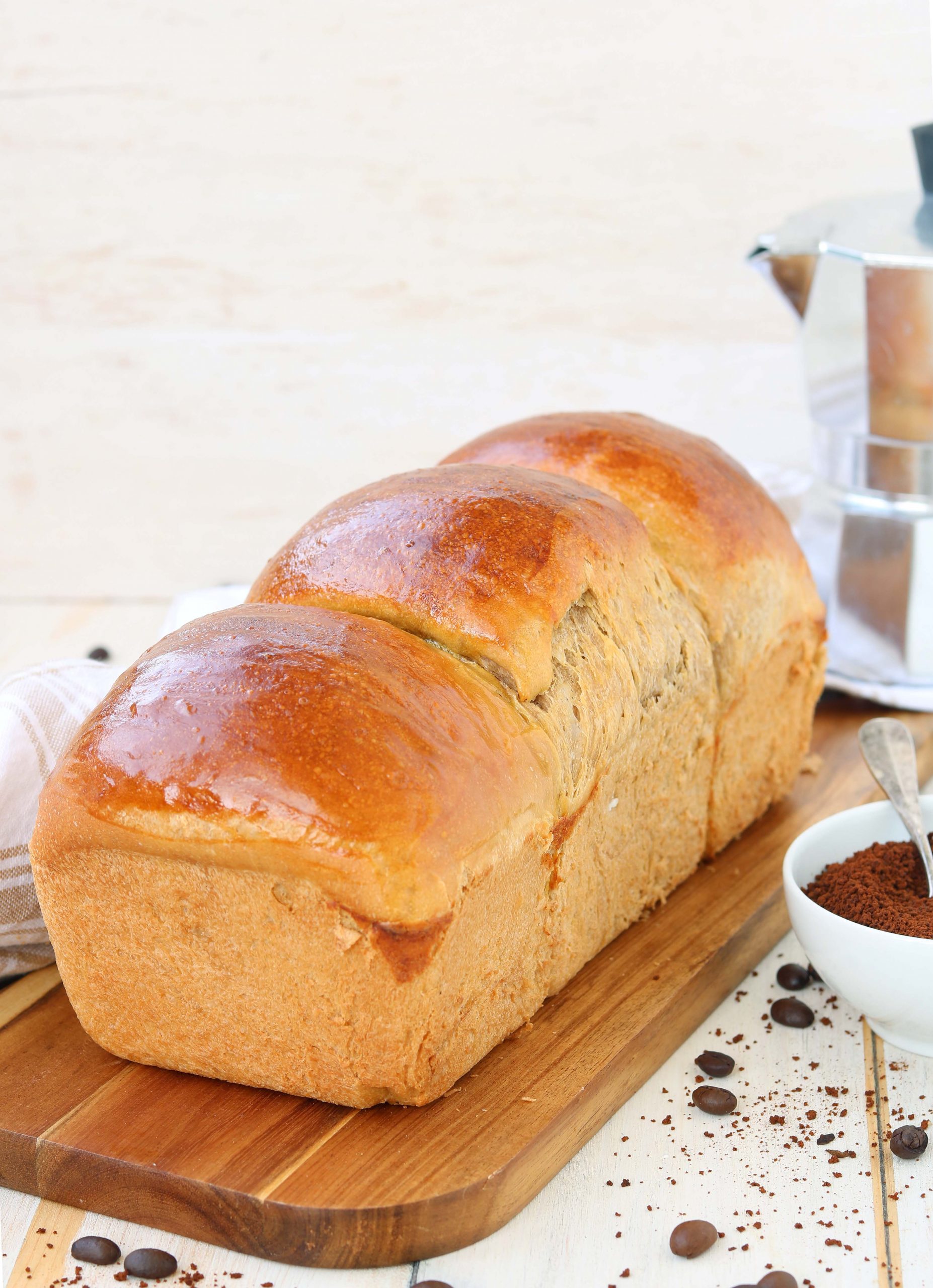 Brioche soffice al caffè e latte con metodo tang zhong