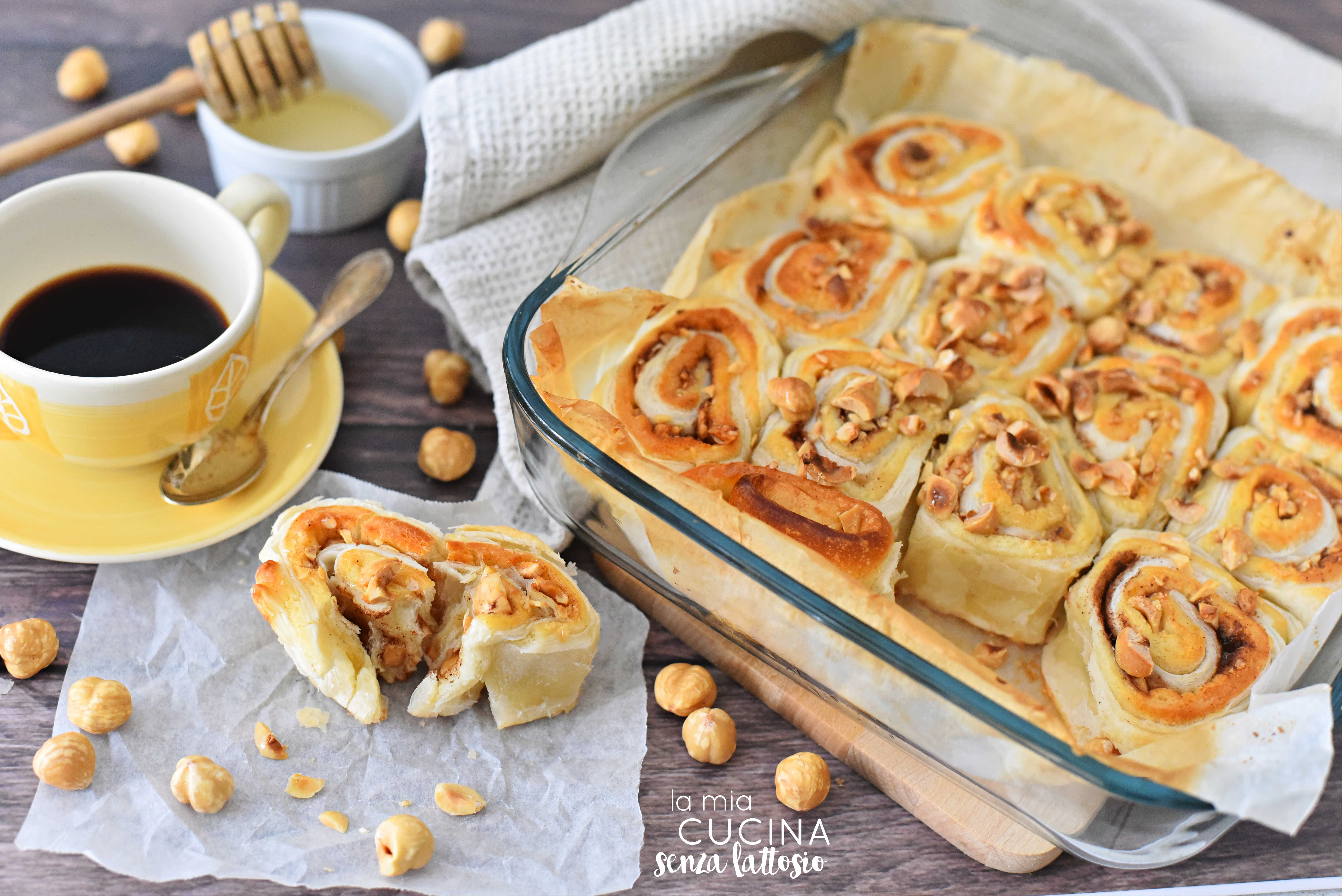 Brioches veloci miele e nocciole – senza lattosio