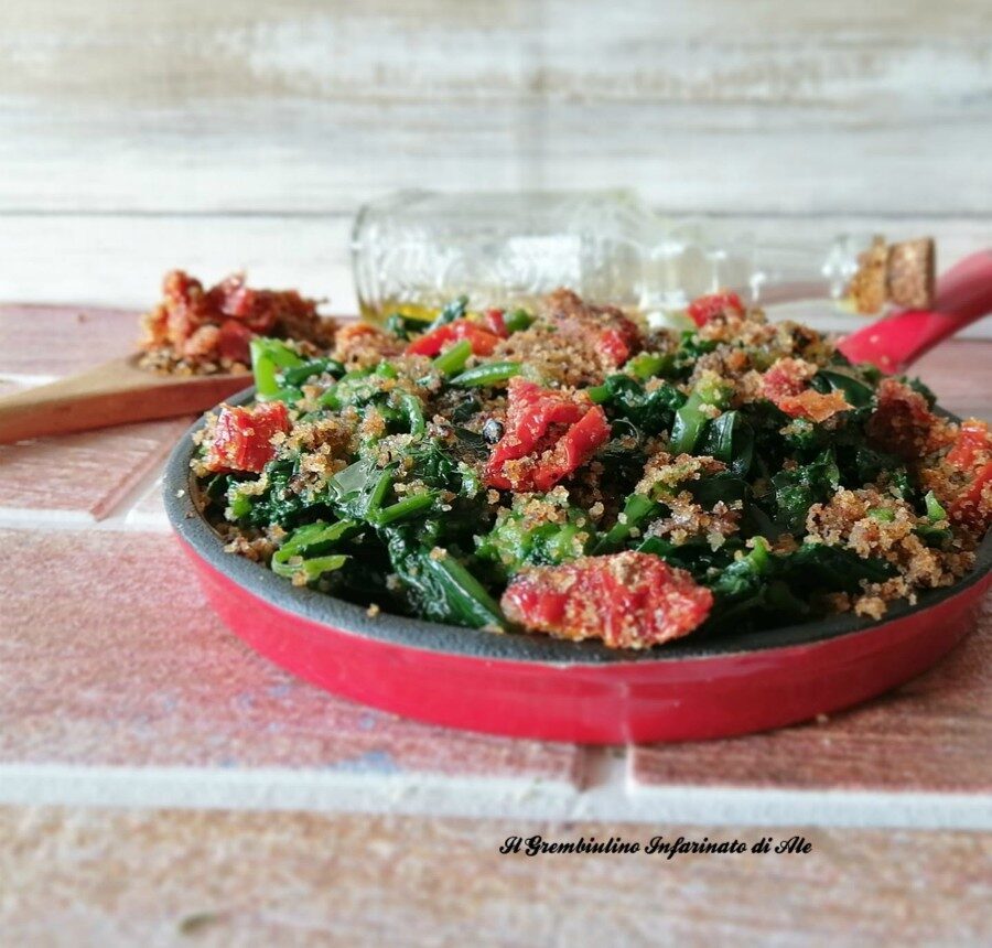 Broccoletti con crumble leggero