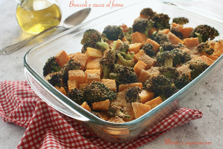 Broccoli e zucca al forno