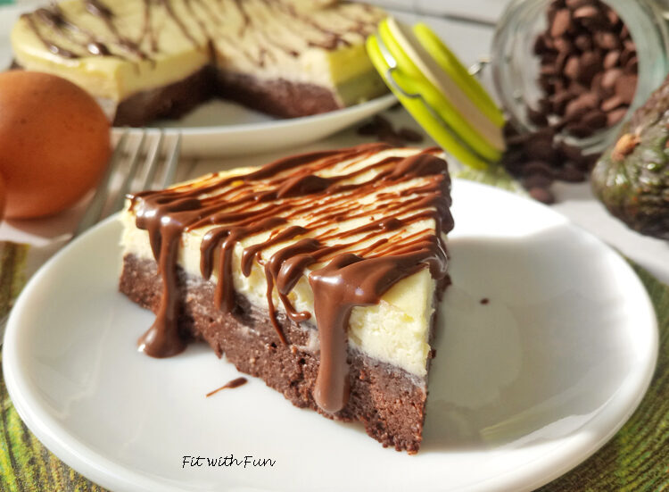 Brownie cheesecake light chetogenica senza zucchero