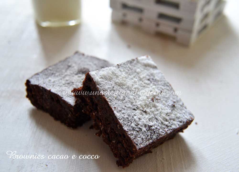 Brownies al cacao e cocco