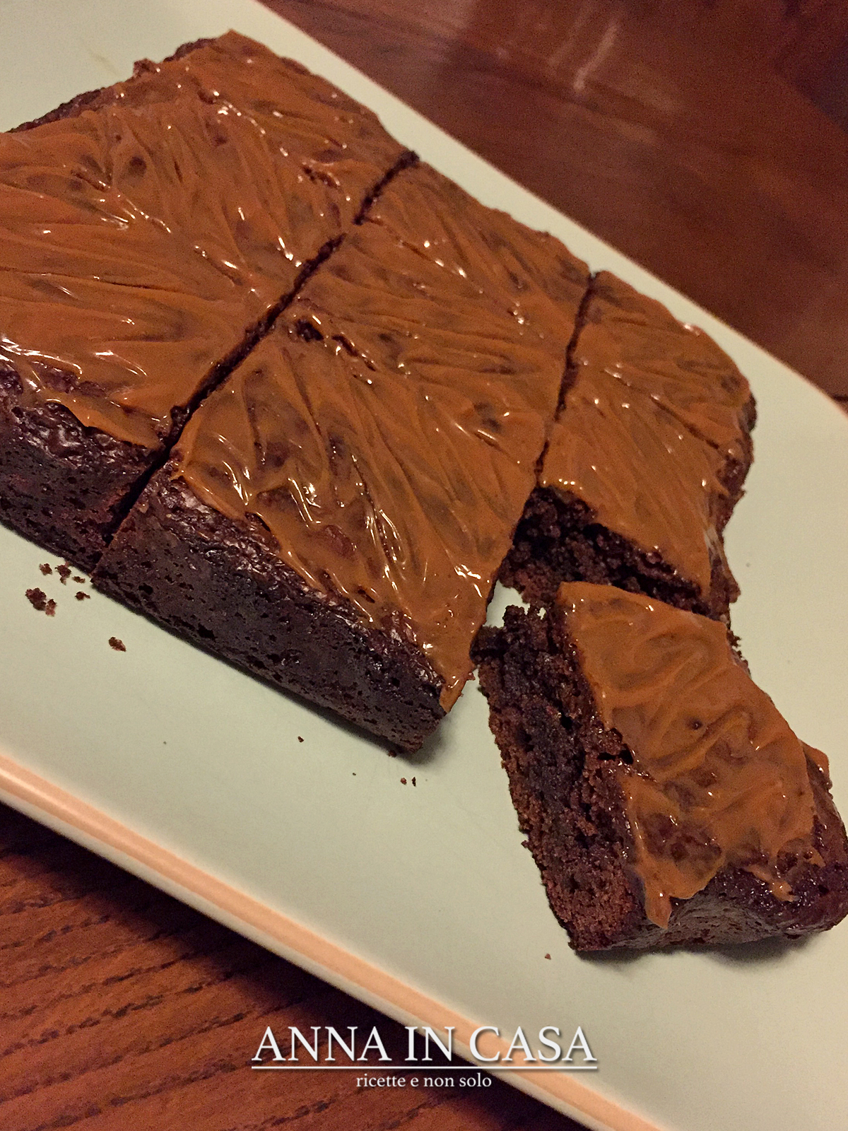 Brownies alla nutella con caramello salato