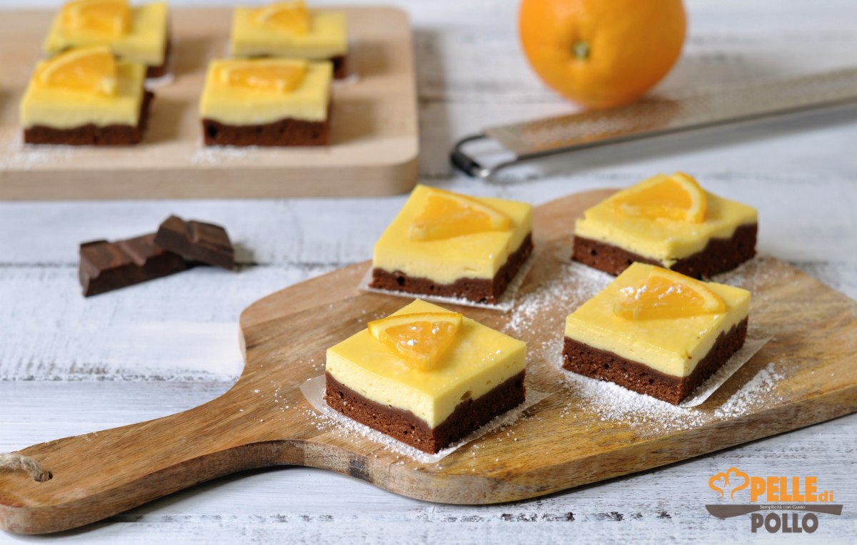 Brownies arancia e cioccolato fondente