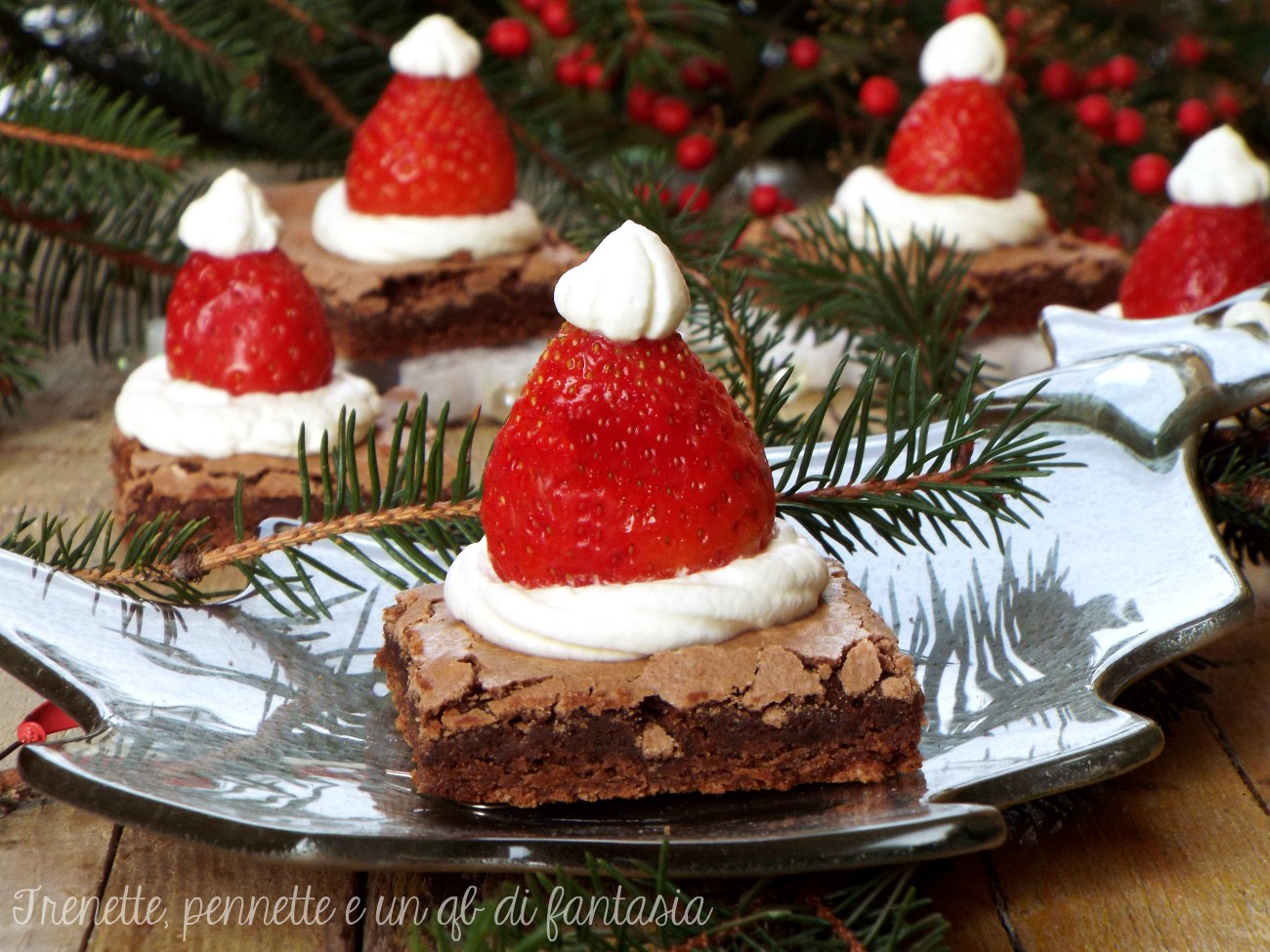 Brownies babbo natale