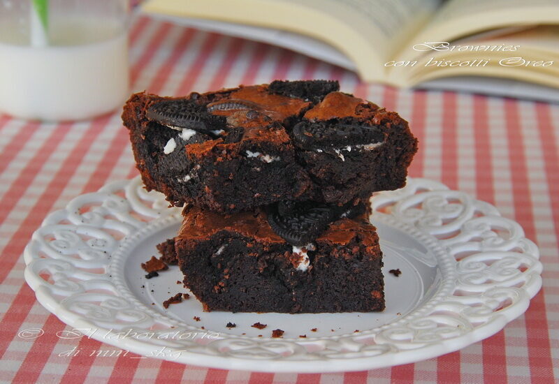Brownies con biscotti oreo