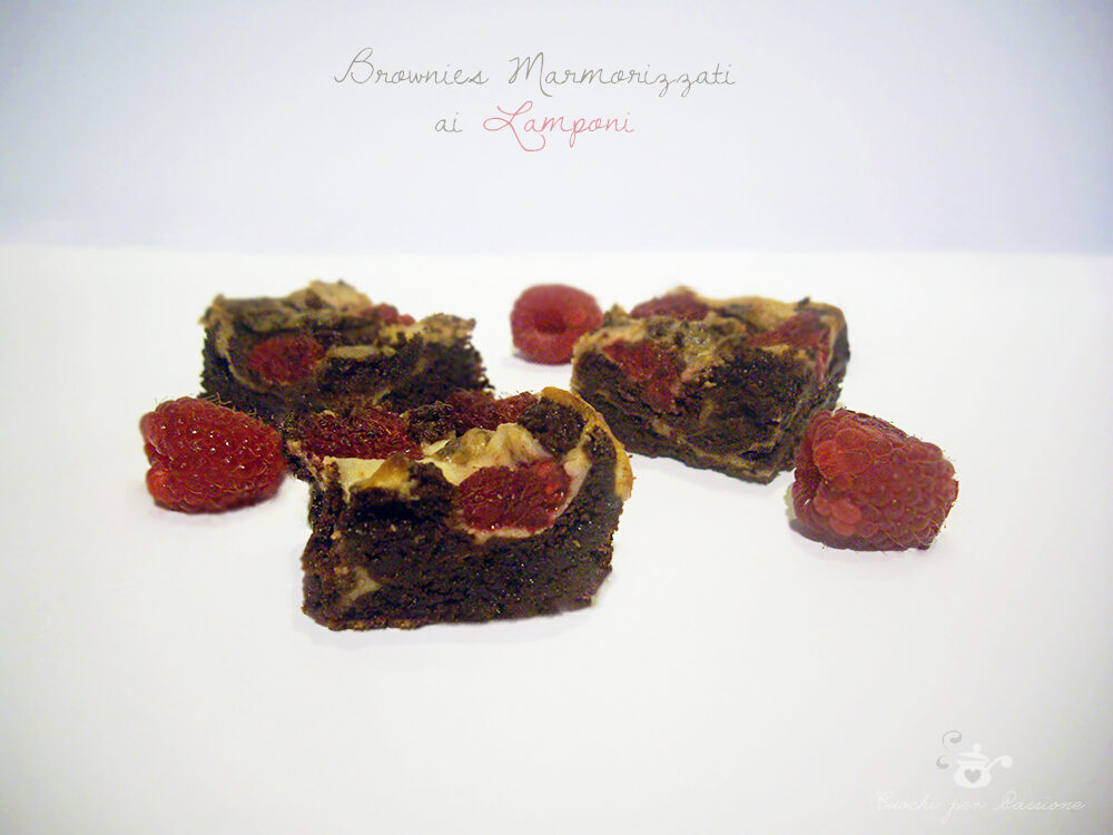Brownies marmorizzati ai lamponi