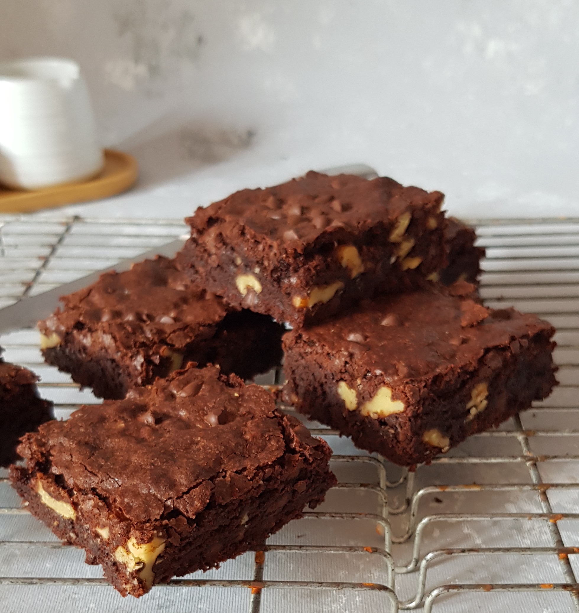 Brownies senza burro con cioccolato e noci