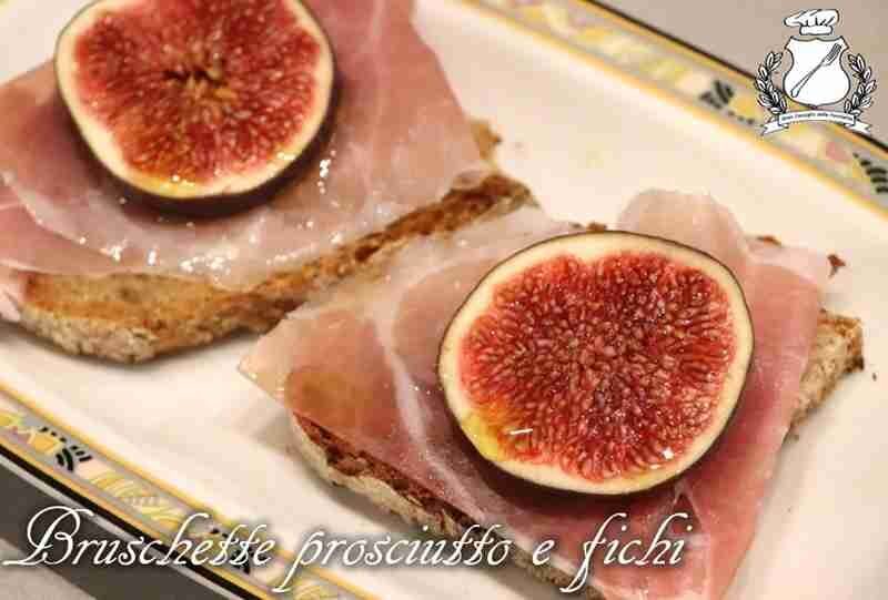 Bruschetta con prosciutto e fichi