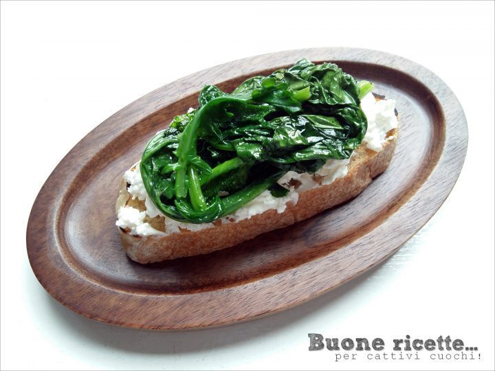 Bruschetta ricotta e cime di rapa