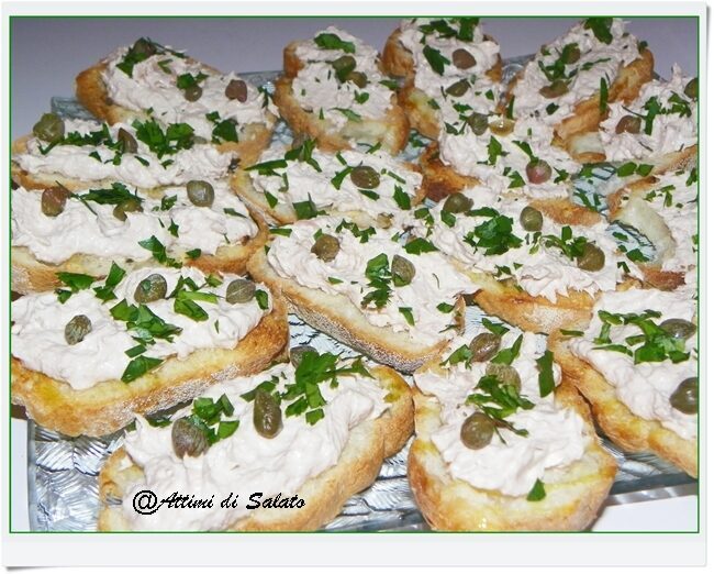 Bruschette alla mousse di tonno
