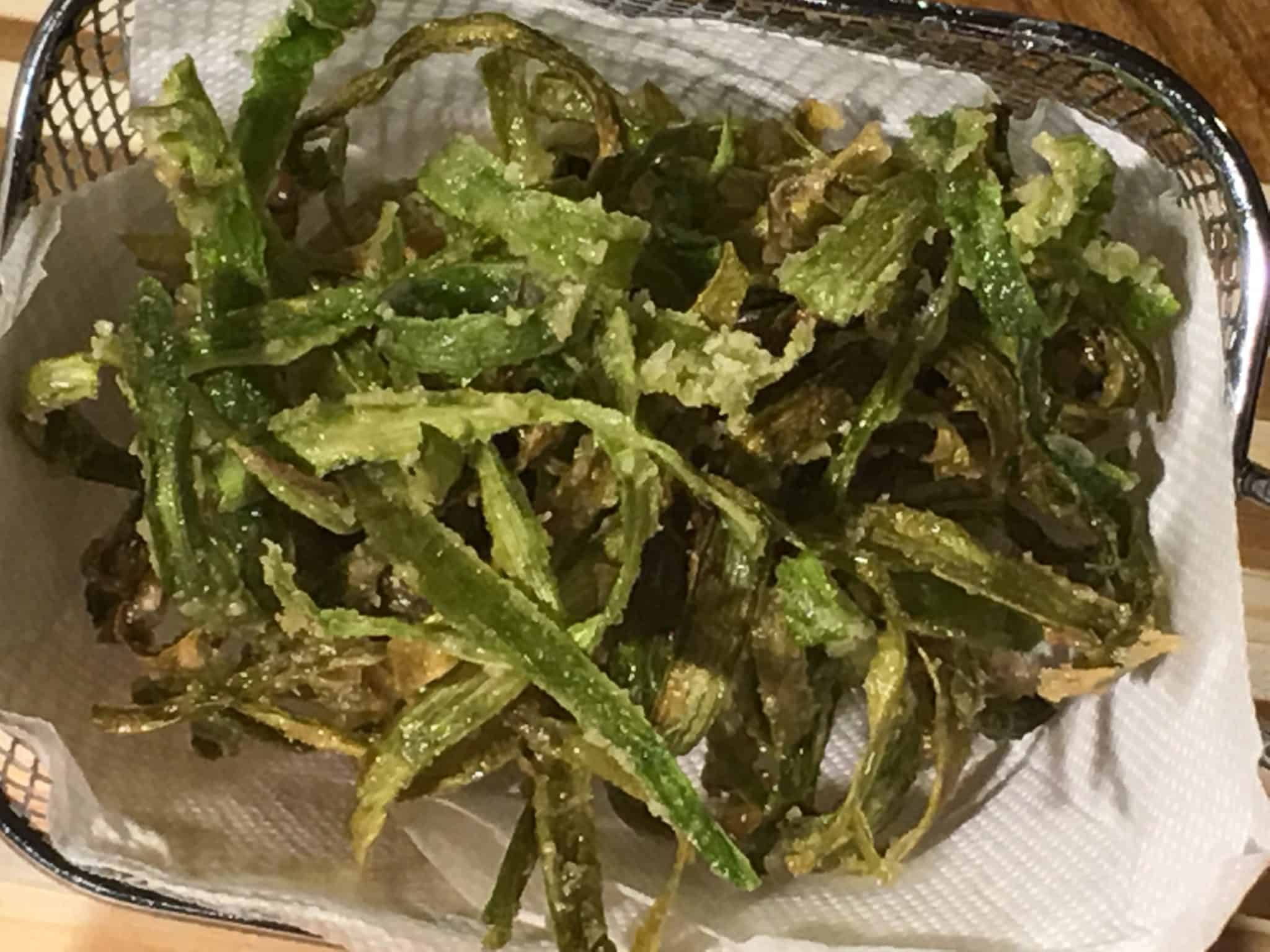 Bucce di asparagi fritte