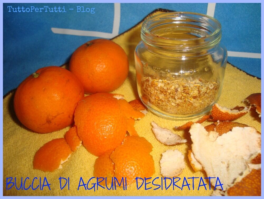 Buccia di agrumi disidratata