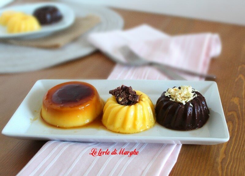 Budino al cioccolato vaniglia e caramello