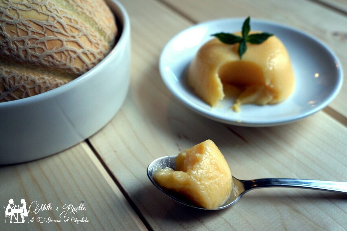 Budino al melone retato, cremoso desser al melone,