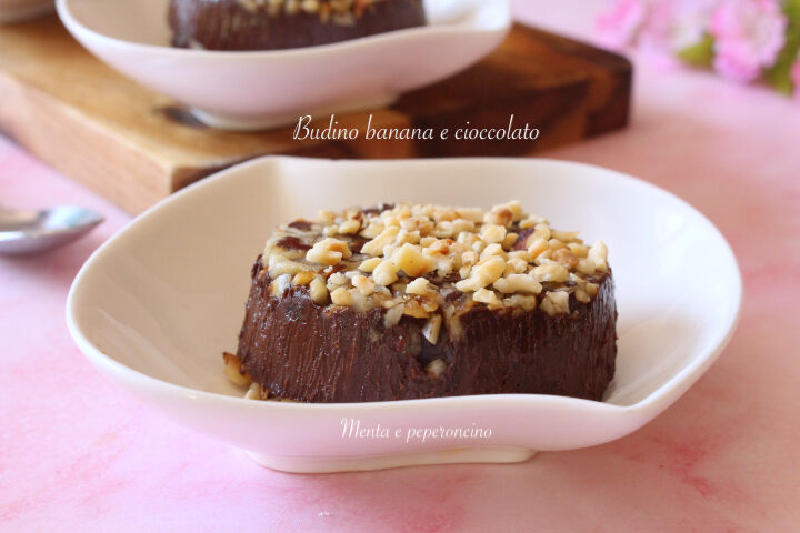 Budino banana e cioccolato