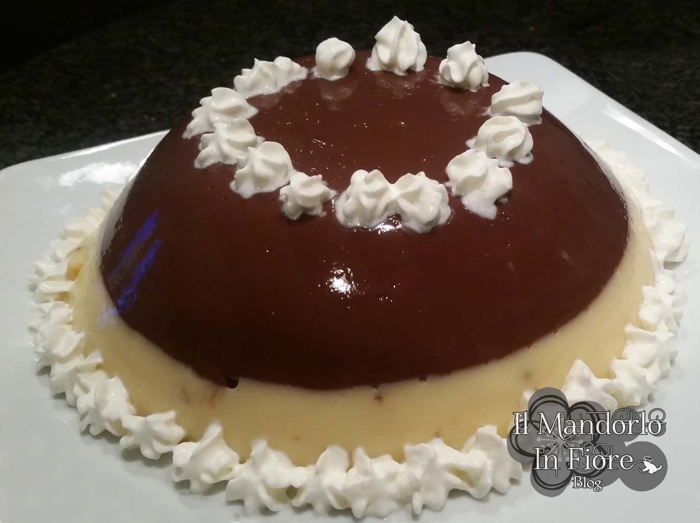 Budino bigusto vaniglia e cioccolato