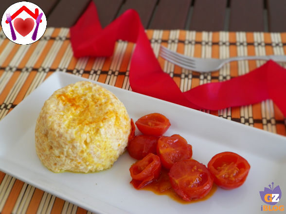 Budino di bulgur con pomodorini agrodolci