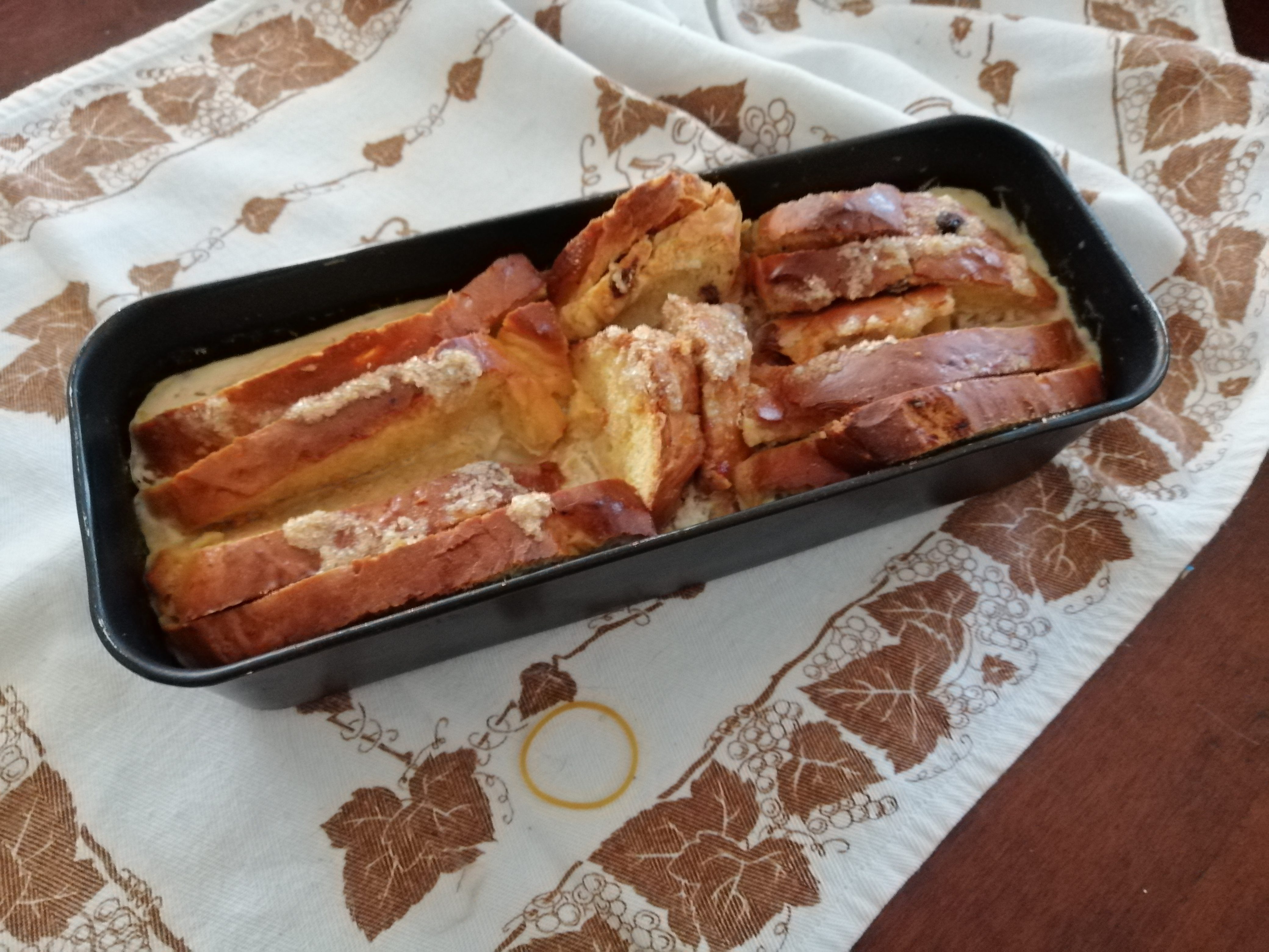 Budino di pan brioche