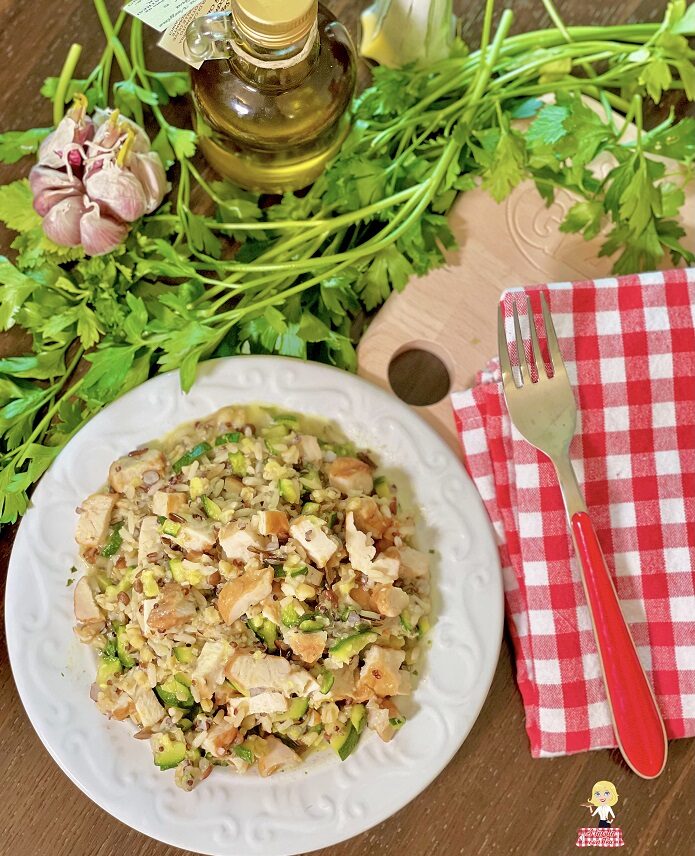 Bulgur con pollo e verdure