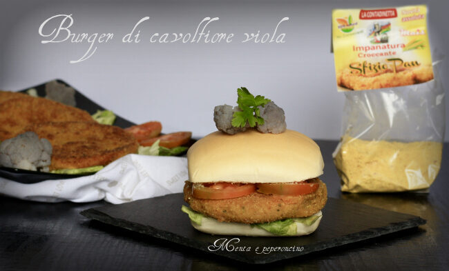 Burger di cavolfiore viola