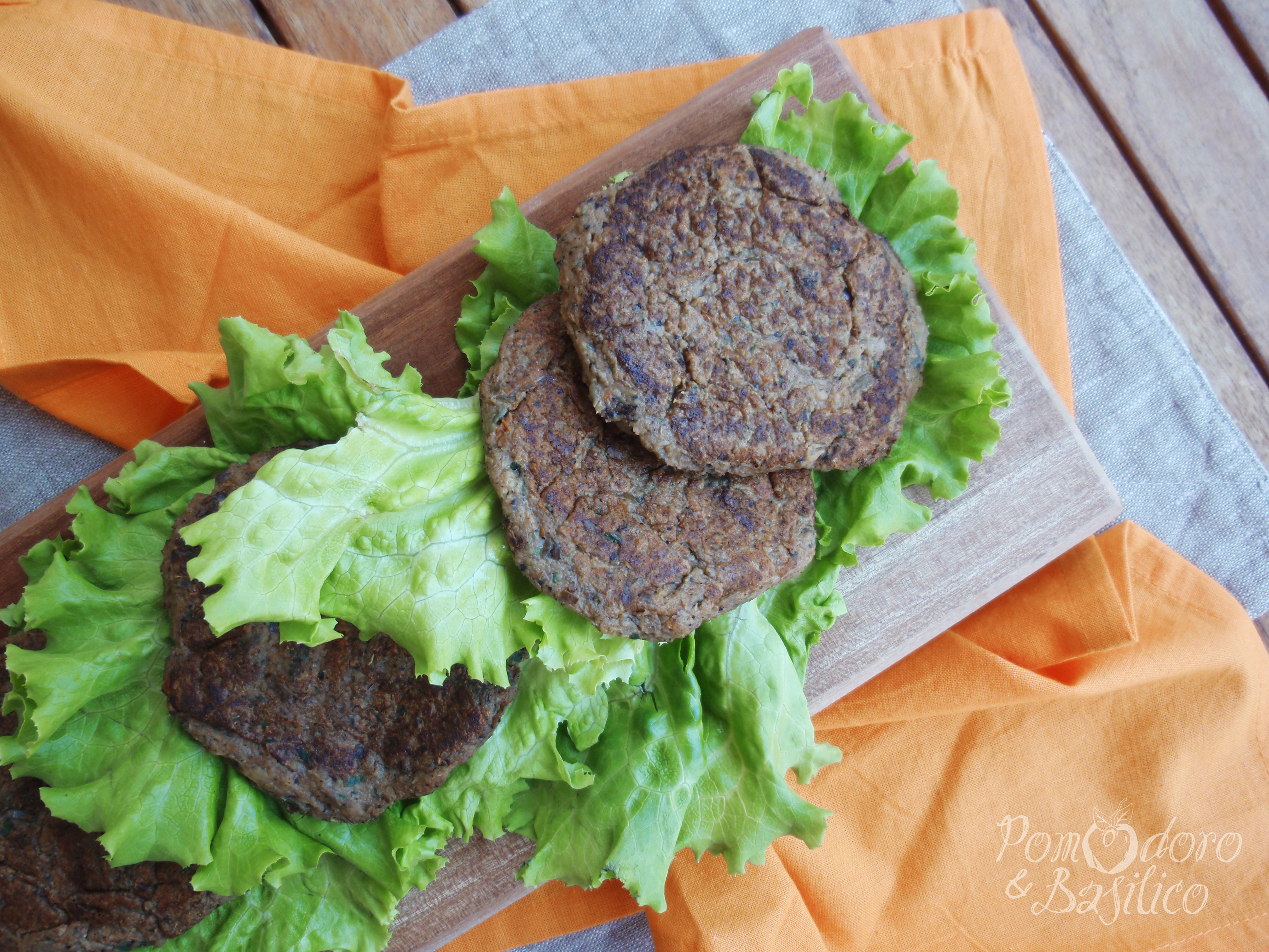 Burger di melanzane e pleurotus