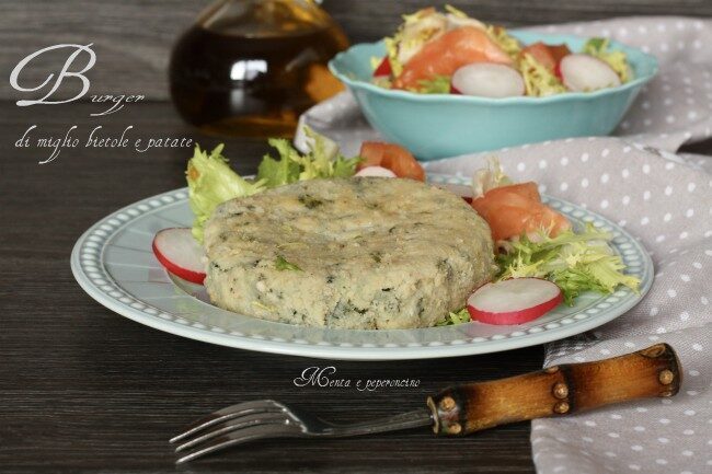 Burger di miglio bietole e patate