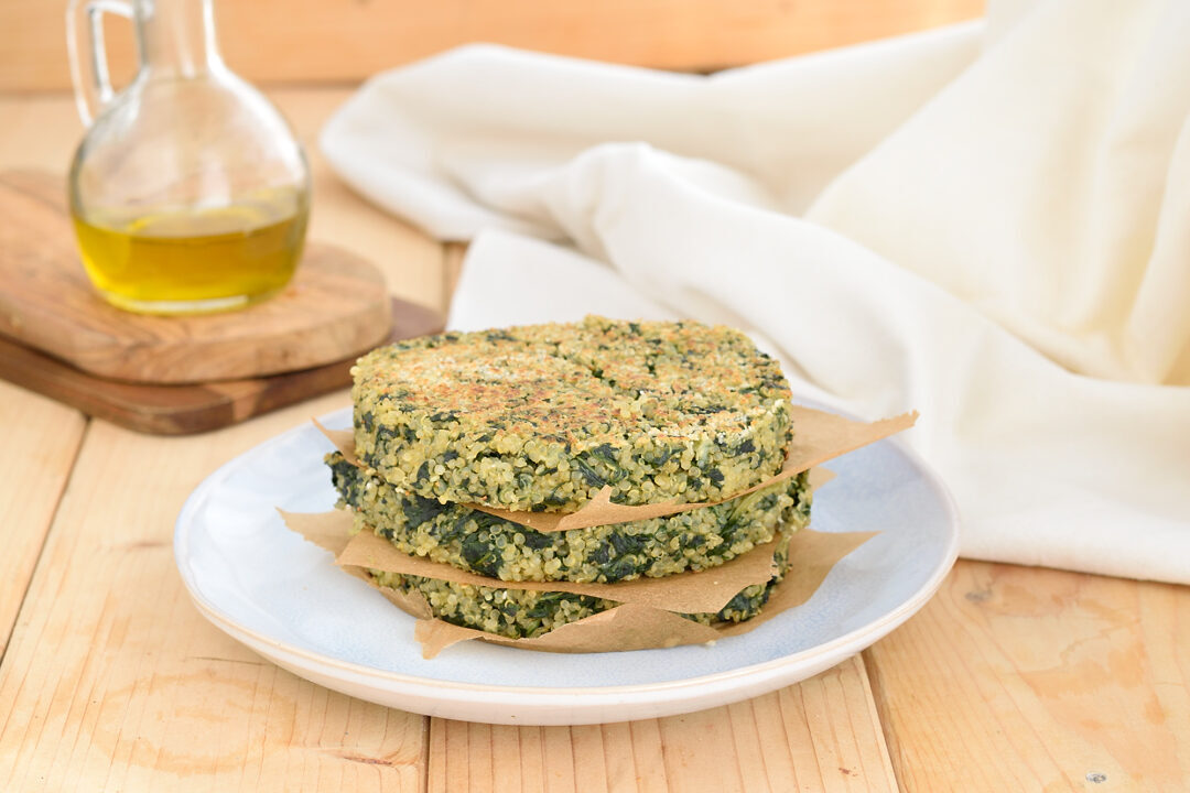Burger di quinoa e spinaci