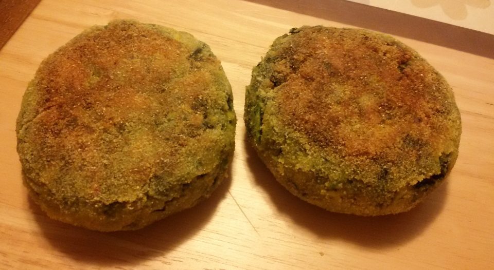 Burger di spinaci ripieni