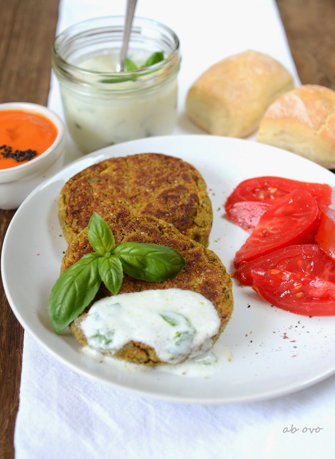 Burgers di azuki verdi al basilico (veg)