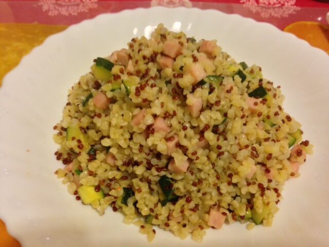 Burghul con zucchine e prosciutto