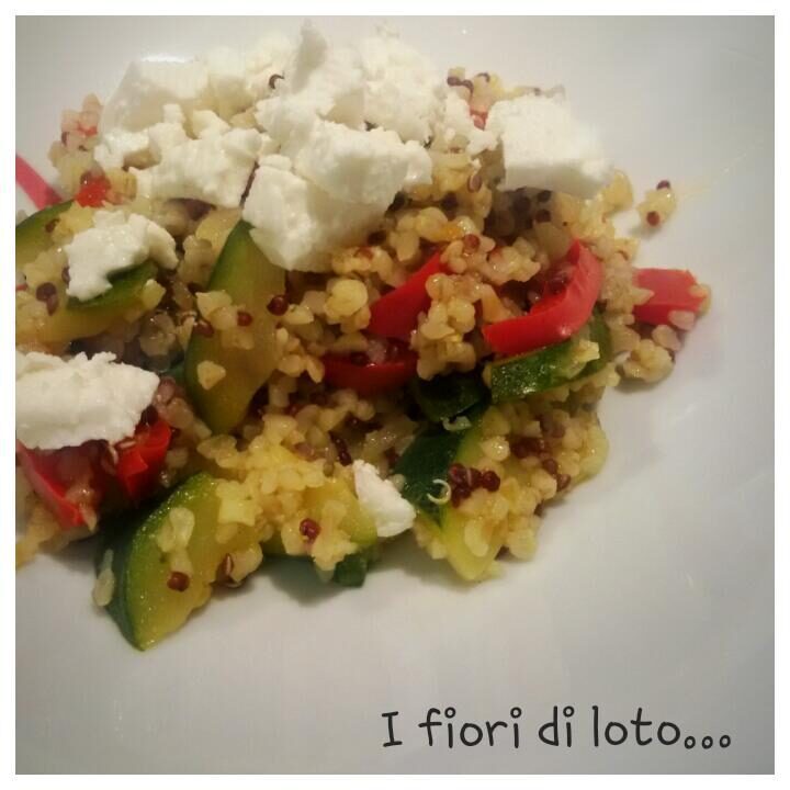 Burgul e quinoa con verdure
