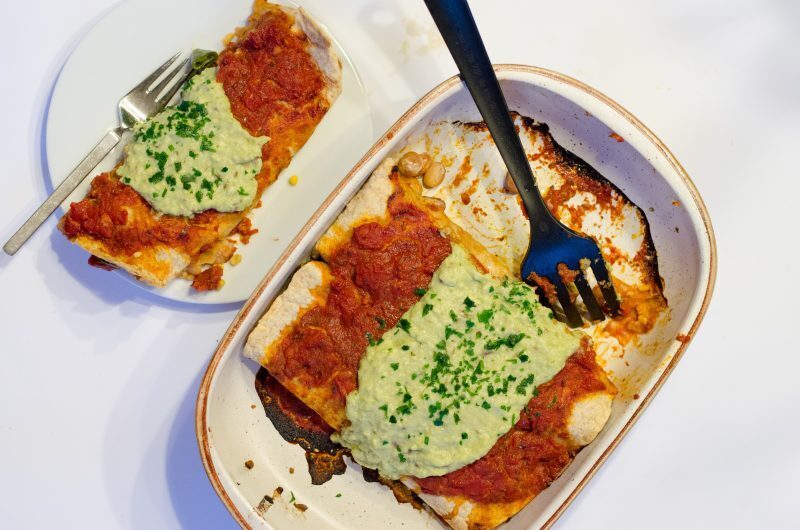 Burritos vegani al forno
