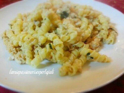 Busiate con merluzzo, panna kesciap
