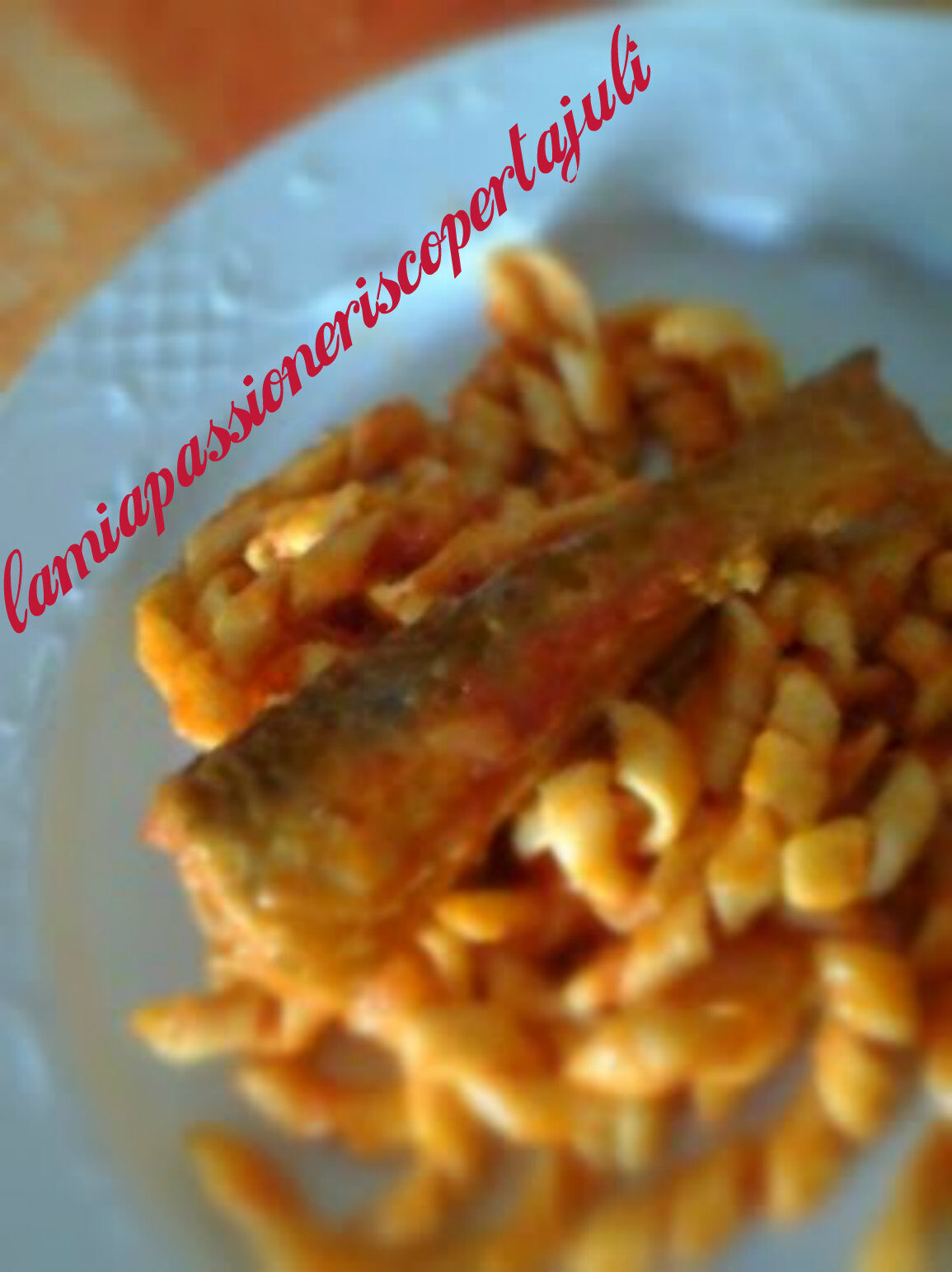 Busiati con salsa di pesce fasciano gallina