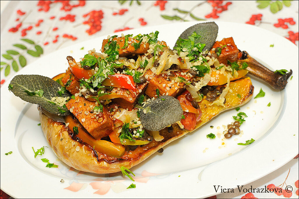 Butternut ripiena al forno senza glutine