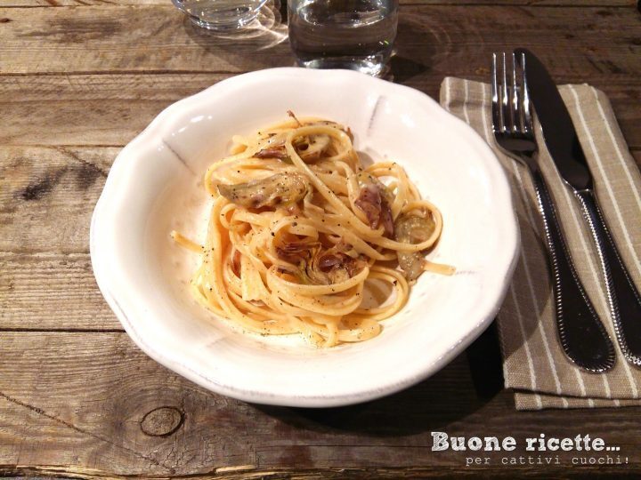 Cacio pepe e carciofi