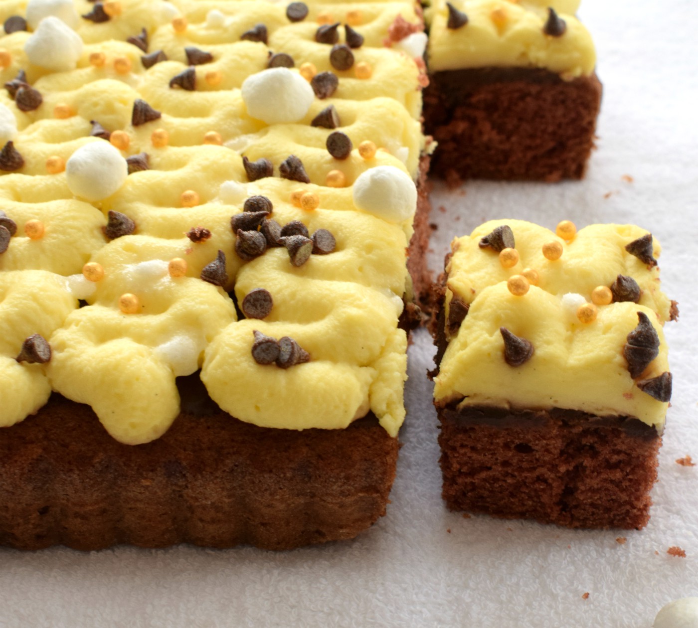 Cake alla cannella e cacao con crema diplomatica
