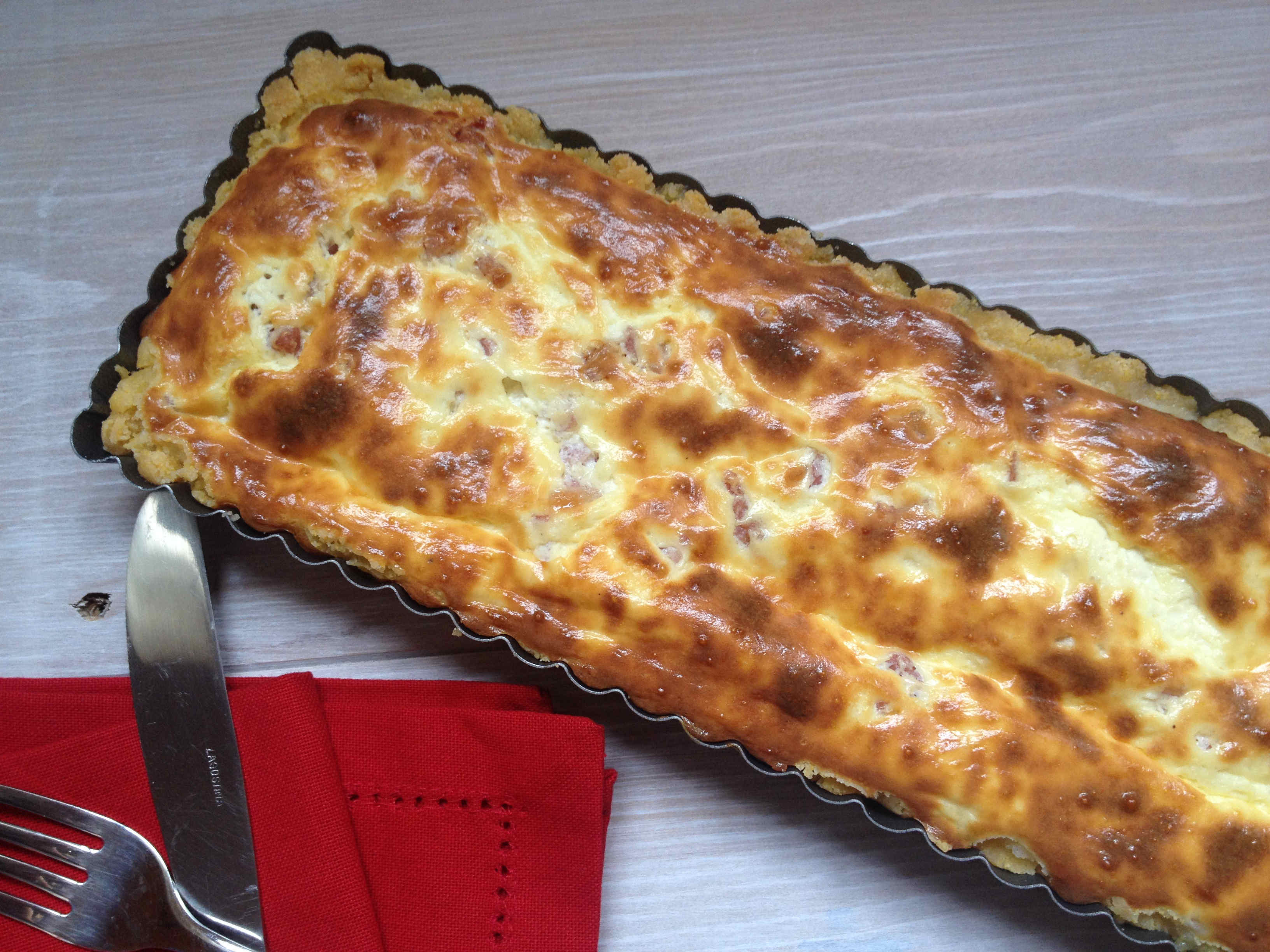 Cake con ricotta e bacon