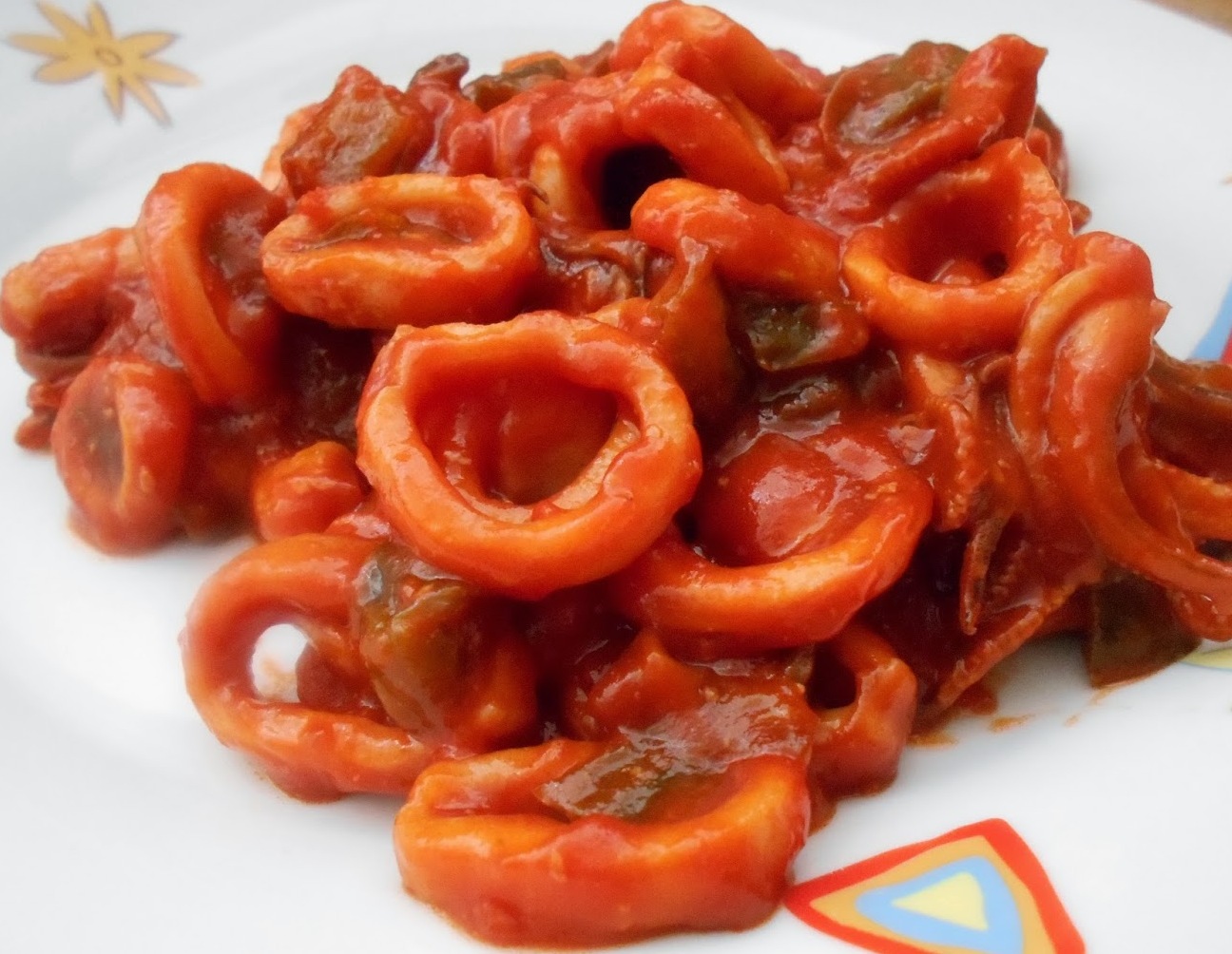 Calamaretti in rosso