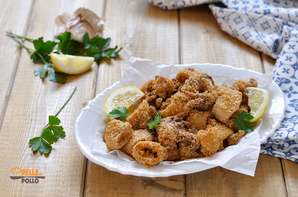 Calamari al forno impanati